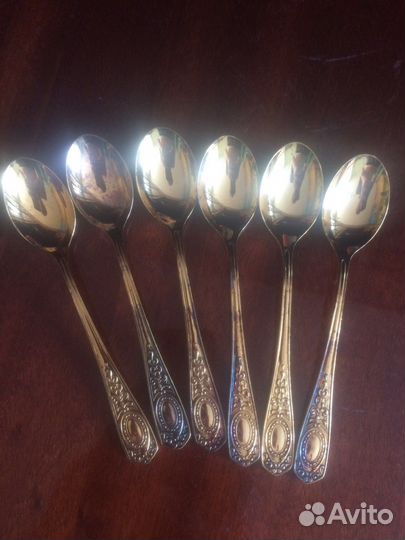 Ложки чайные позолота СССР кольчугино