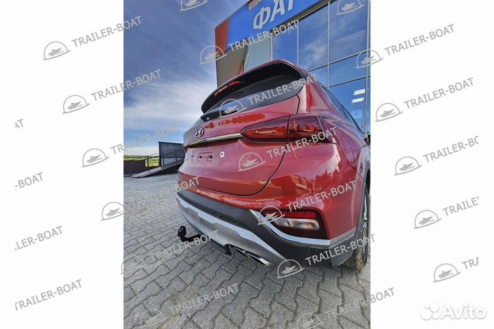 Фаркоп Hyundai Santa Fe IV (дорест.) 2018-2021, рама и крюк шар 50 мм, 49173