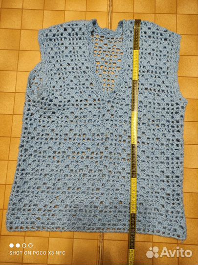 Жилет цвет голубее(кам.искажает)