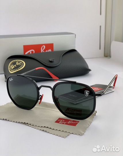 Очки ray ban hexagonal ferrari черные