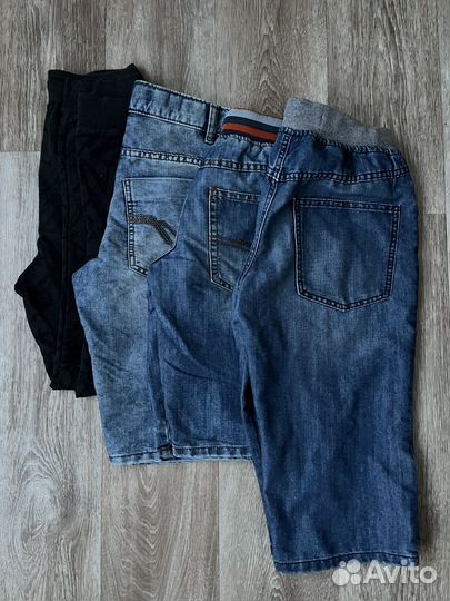 Бриджи джинсовые брюки