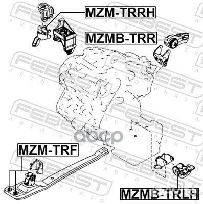 Сайлентблок задней опоры двигателя mzmb-TRR MZM