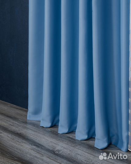 Шторы блэкаут марсель лазурный готовые и на заказ