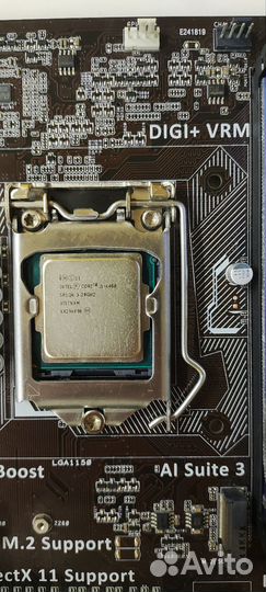 Мат.плата LGA1150 asus Z97-K+i5-4460+8гб DDR3