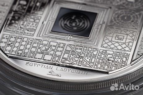 Монета Египетский лабиринт серебро О-ва Кука 2016г