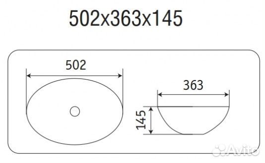 Раковина Ceramalux 78590MC