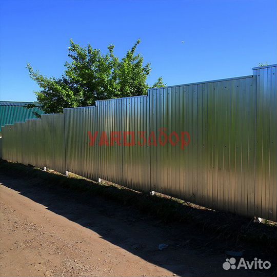 Забор из профнастила оцинкованный в Пречистом