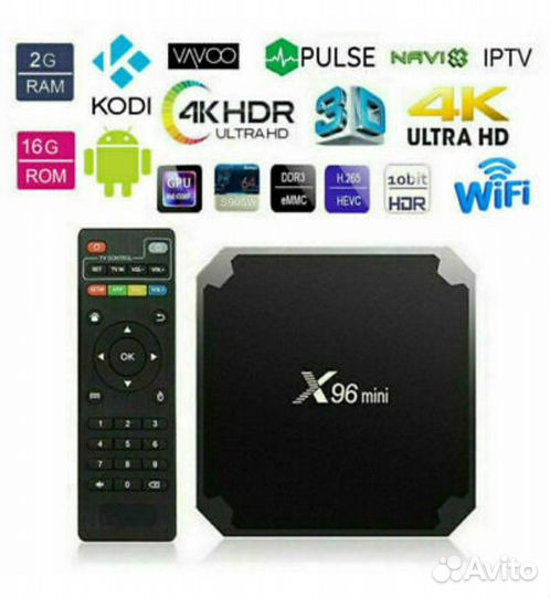 Тв приставка X96mini AndroidTV бесплатно кино и тв