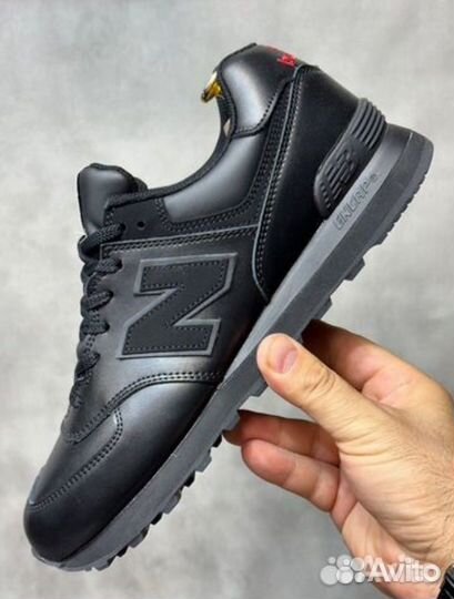 Кроссовки new balance 574 кожаные мужские