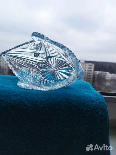 Ваза хрустальная ладья ссср,для творчества