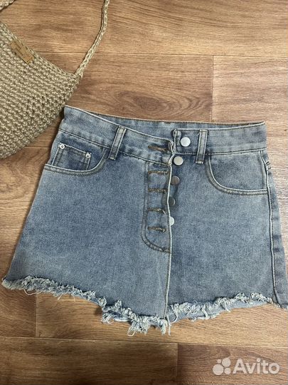 Юбка шорты джинсовые