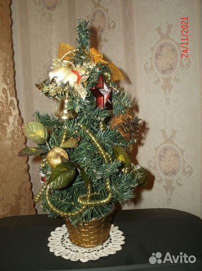 Ёлочные игрушки.Настольная праздничная ёлочка