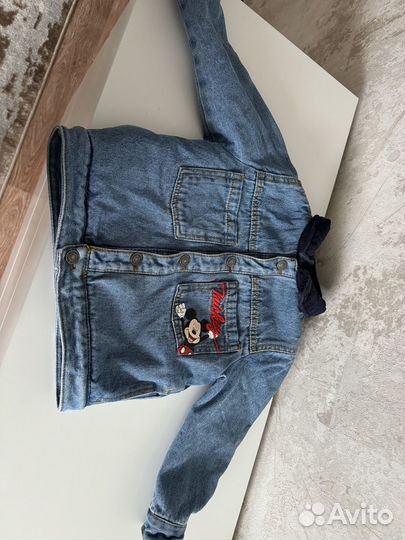 Джинсовая куртка с мехом детская