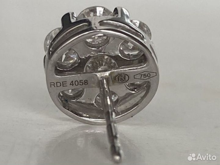 Золотые серьги 750 проба