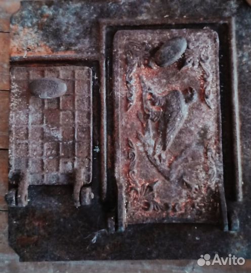 Чугунная печь и трубы