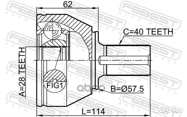 ШРУС наружный ford mondeo CA2 2007-2014 2110-CA220