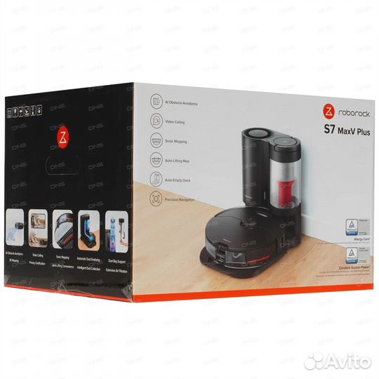 Робот-пылесос Roborock S7 MaxV Plus черный