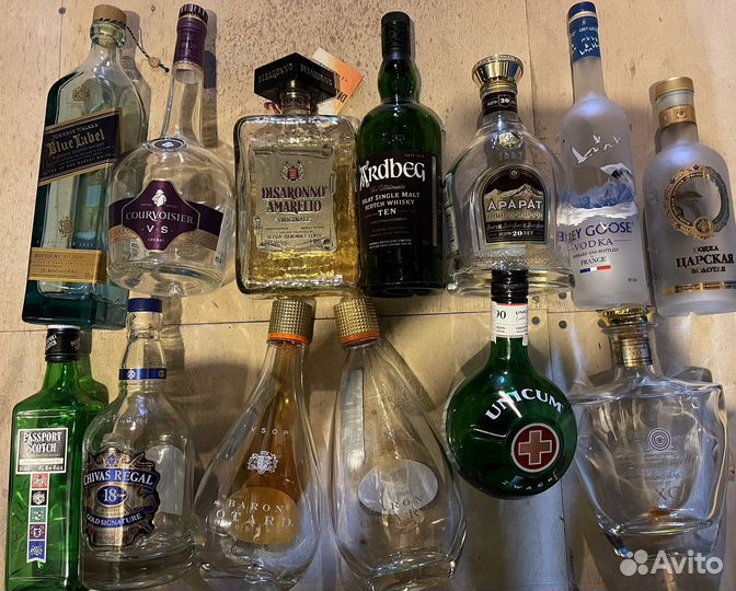 Бутылки и коробки пустые