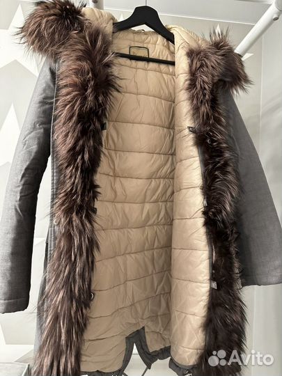 Парка с натуральным мехом