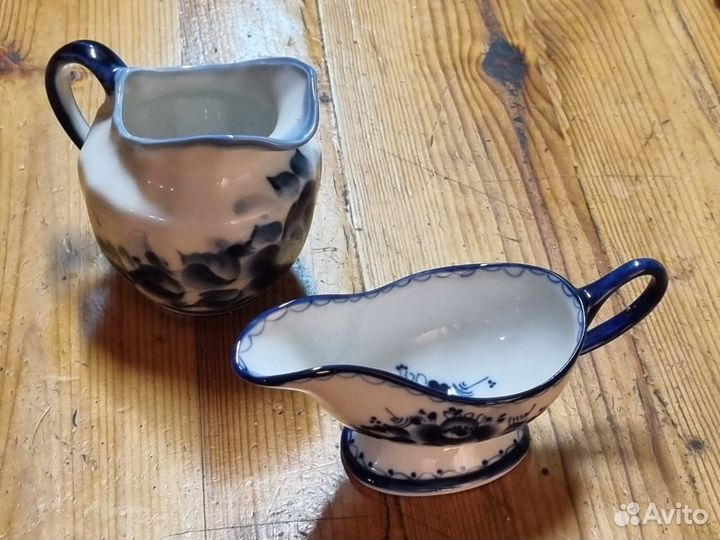 Молочник соусник гжель СССР