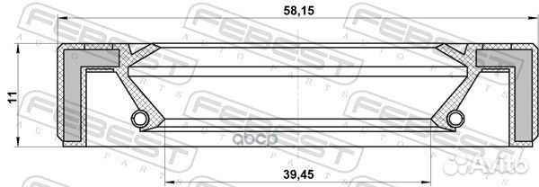 Сальник дифференциала 40x58x11 Toyota Hi-Ace L