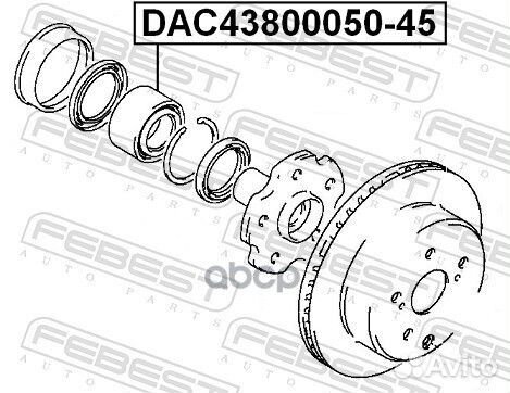 Подшипник ступицы задний toyota mark 2 96-00 DA