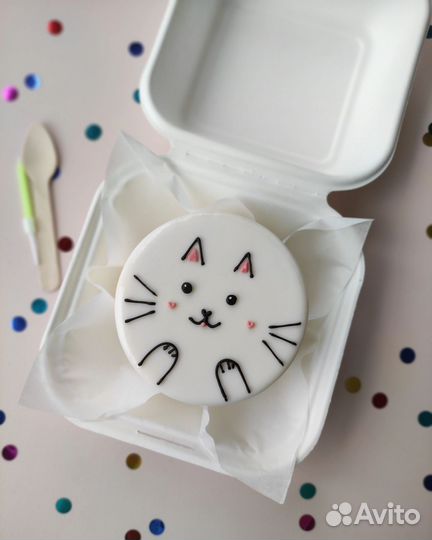 Детский бенто торт с котиком в подарок