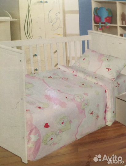 Комплект постельного в кроватку Новый Хлопок