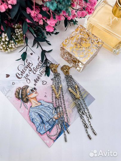 Серьги Золото Versace