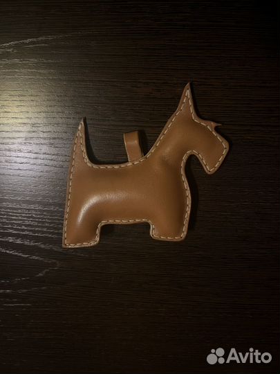 Собачка из кожи брелок