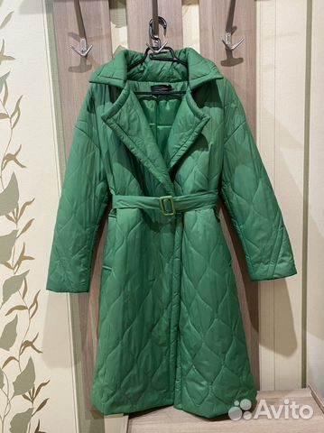 Женская куртка осенняя стёганка 50р плащ