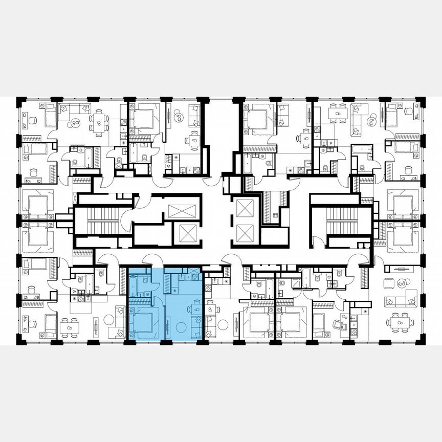 2-к. квартира, 38 м², 47/64 эт.