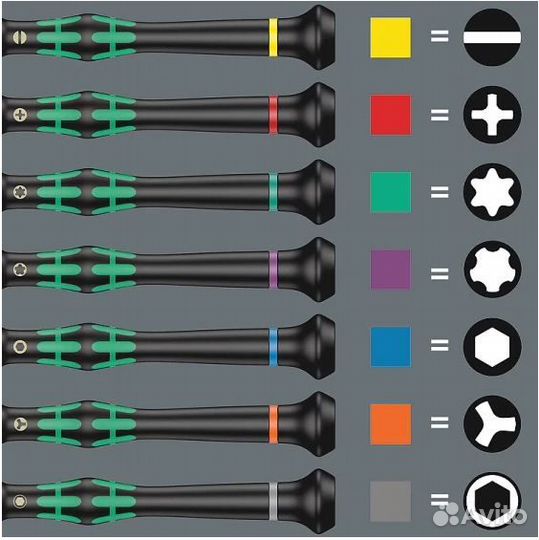 Набор отверток Wera 073675 Kraftform Micro-Set/12
