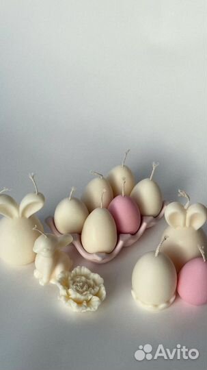 Пасхальный набор свечи подставка для яиц