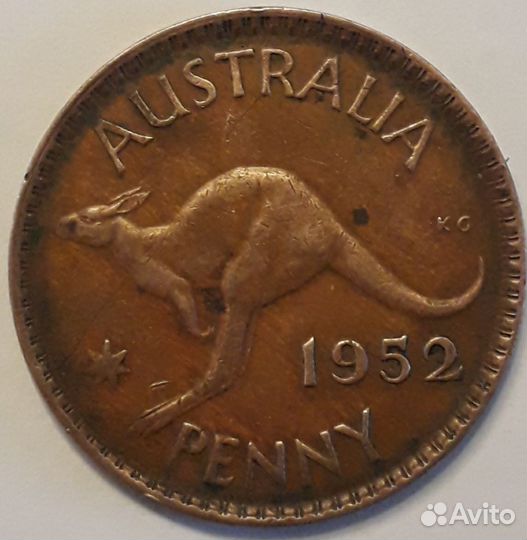 Австралия 1 пенни 1952 г