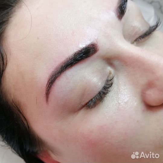 Перманентный макияж брови губы