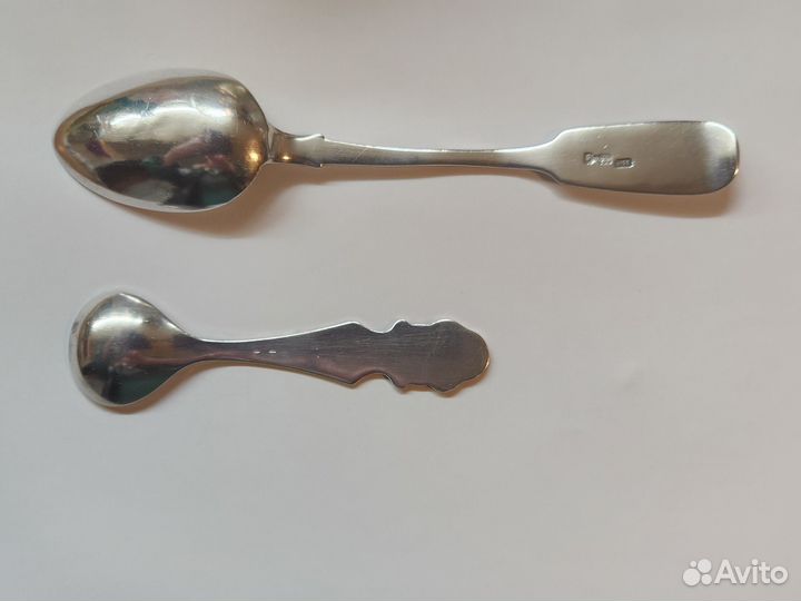 Столовая и детская ложка.Серебро