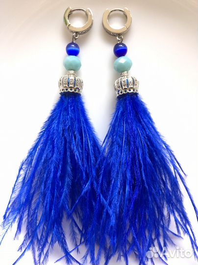 Серьги-перья