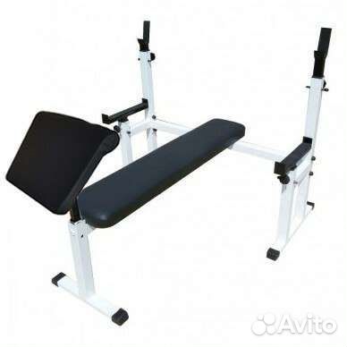 Скамья для жима со стойками и доп.опциями