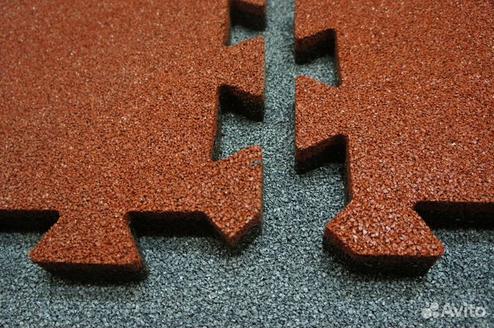 Резиновая плитка 500х500, покрытие в рулоне