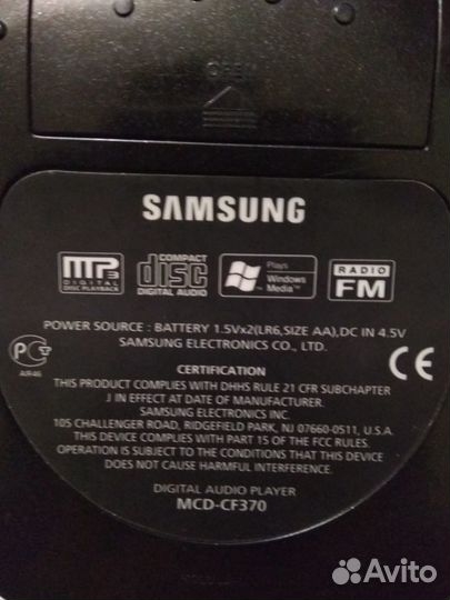 Портативный плеер с FM радио Samsung MCD-CF370