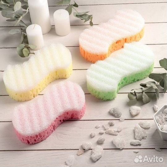 Губка для тела мочалка поролон массажная