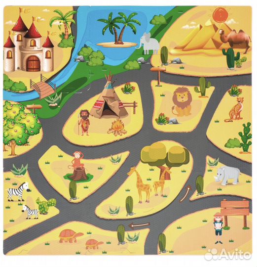 Детский коврик для ползания пазл