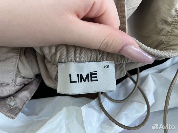 Брюки парашюты lime