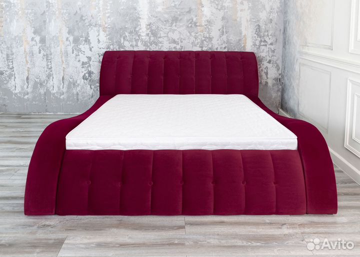 Кровать двухспальная новая 160х200 в велюре
