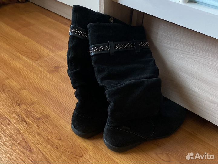 Сапоги для девочки замшевые