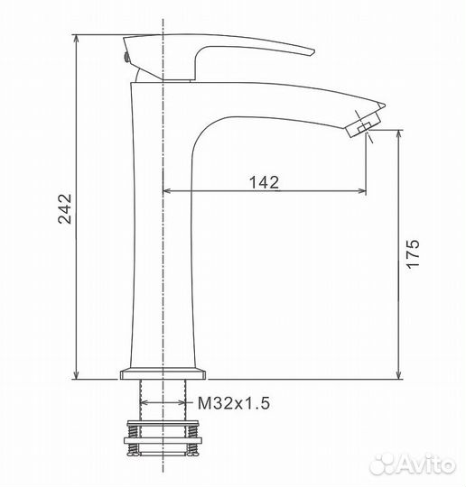 Смеситель для раковины G1007-72