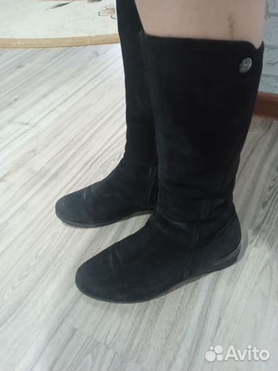 Сапоги замшевые