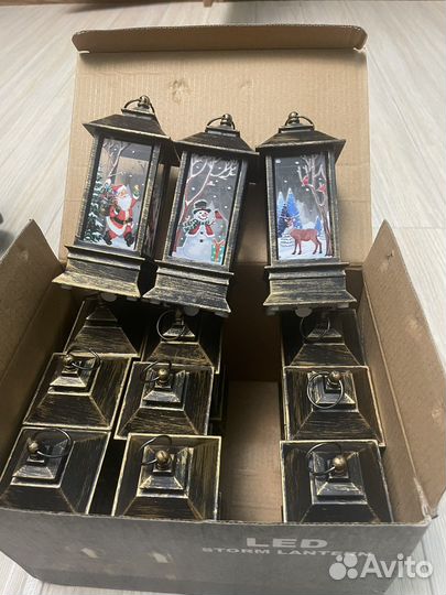 Фонарь новогодний с подсветкой