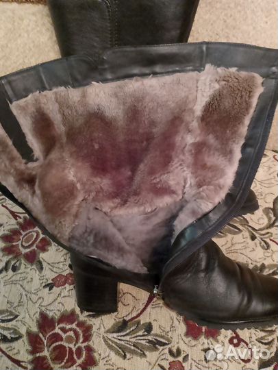 Зимние женские сапоги 38 натуральная кожа